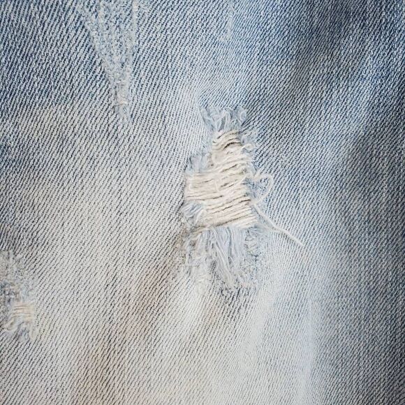Vintage Havana Distressed Frayed Hem Denim‎ Mini Skirt Blue Medium - Picture 9 of 12